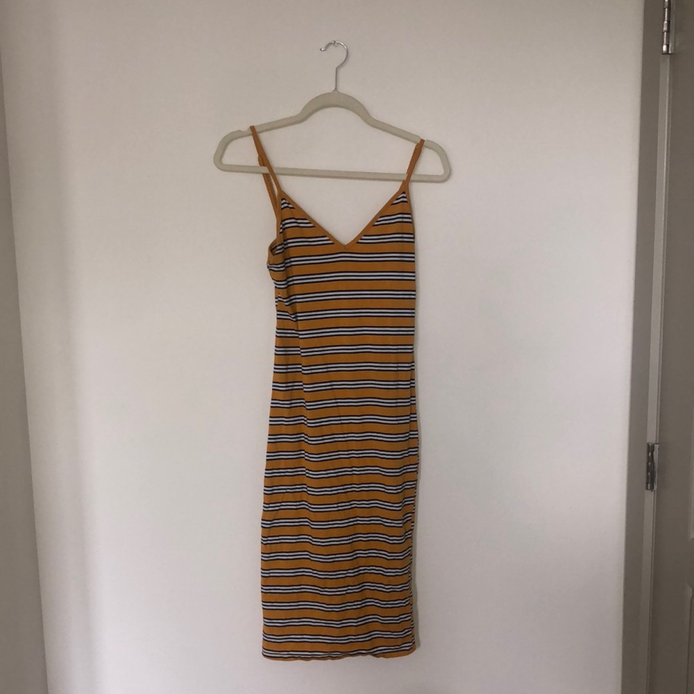 Striped yellow dress